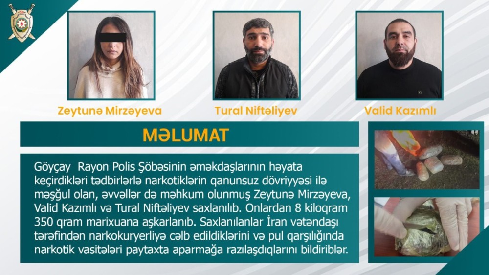 Göyçayda narkokuryerlərə qarşı əməliyyat -8 nəfər saxlanıldı (FOTOLAR)